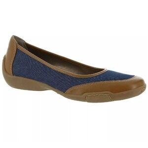 Array Cascade Flats Driving Shoes Womens Sz 11M Denim Brown Padded Insole‎ Comfy